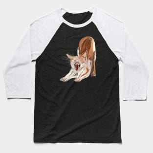 Yawning Cat Baseball T-Shirt